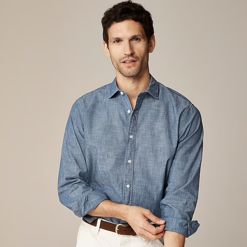 J. Crew Men's Blue Shirt
